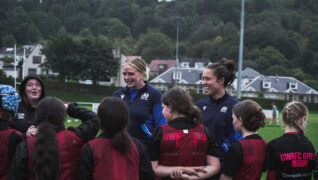 Scotland players visit Greenock Wanderers