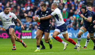 Huw Jones and Gael Fickou