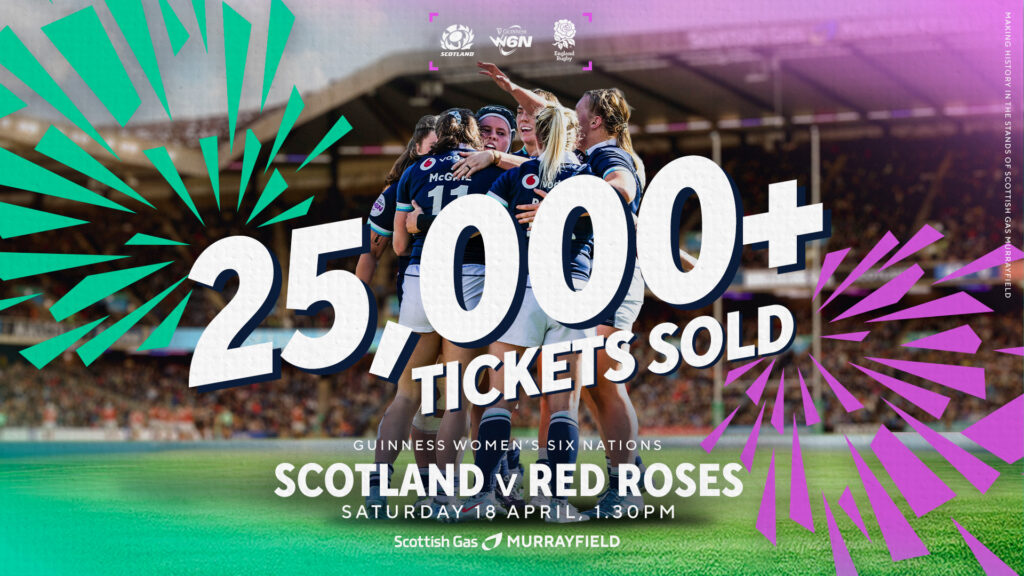 Scotland v England at Scottish Gas Murrayfield surpasses 25,000 tickets sold