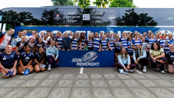 Scotland Women take rugby into community with school and club visit